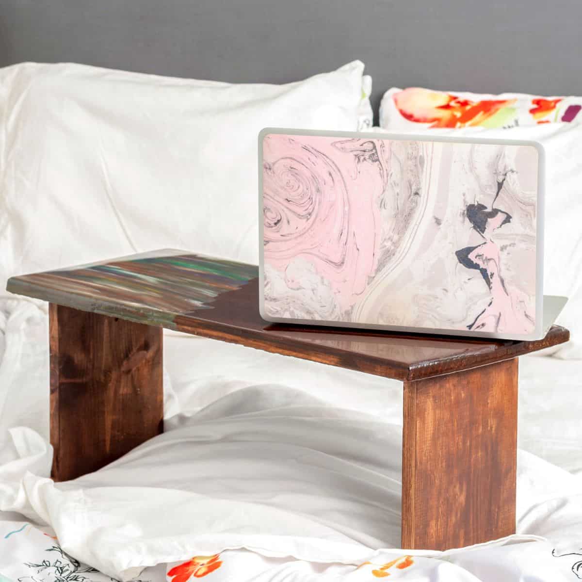 DIY lapdesk with faux epoxy resin top