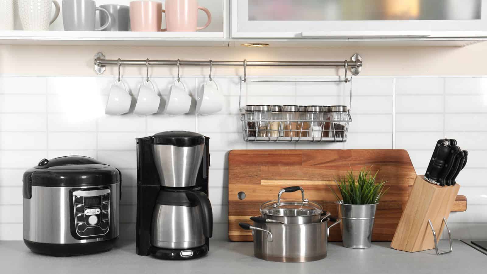 organized kitchen counter