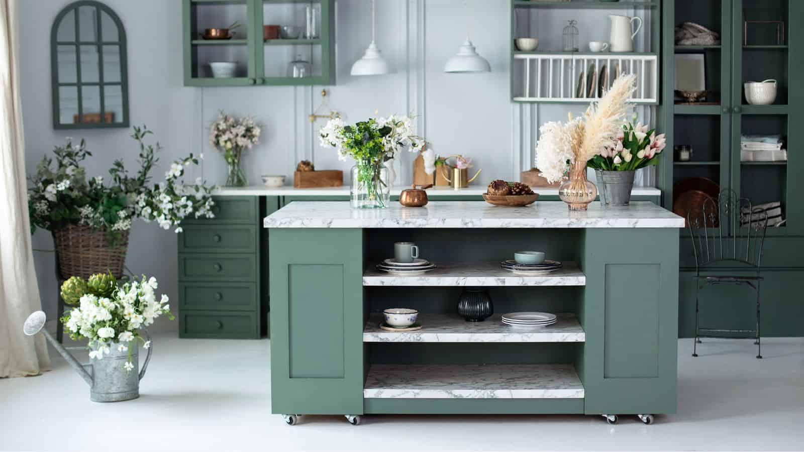 kitchen with island