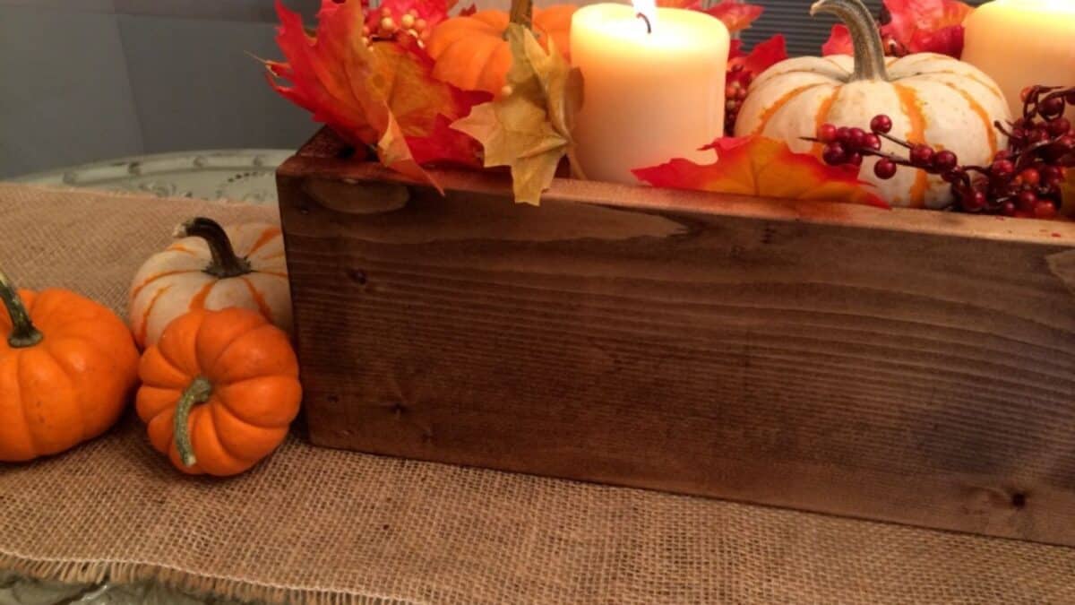 DIY box with fall decor