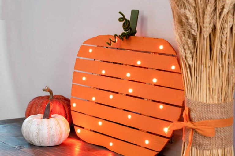 How To Make A DIY Light-up Wooden Pumpkin - Anika's DIY Life