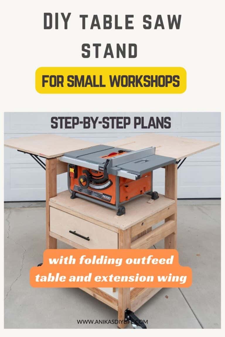 How To Build A DIY Table Saw Stand For Small Shops Anika's DIY Life