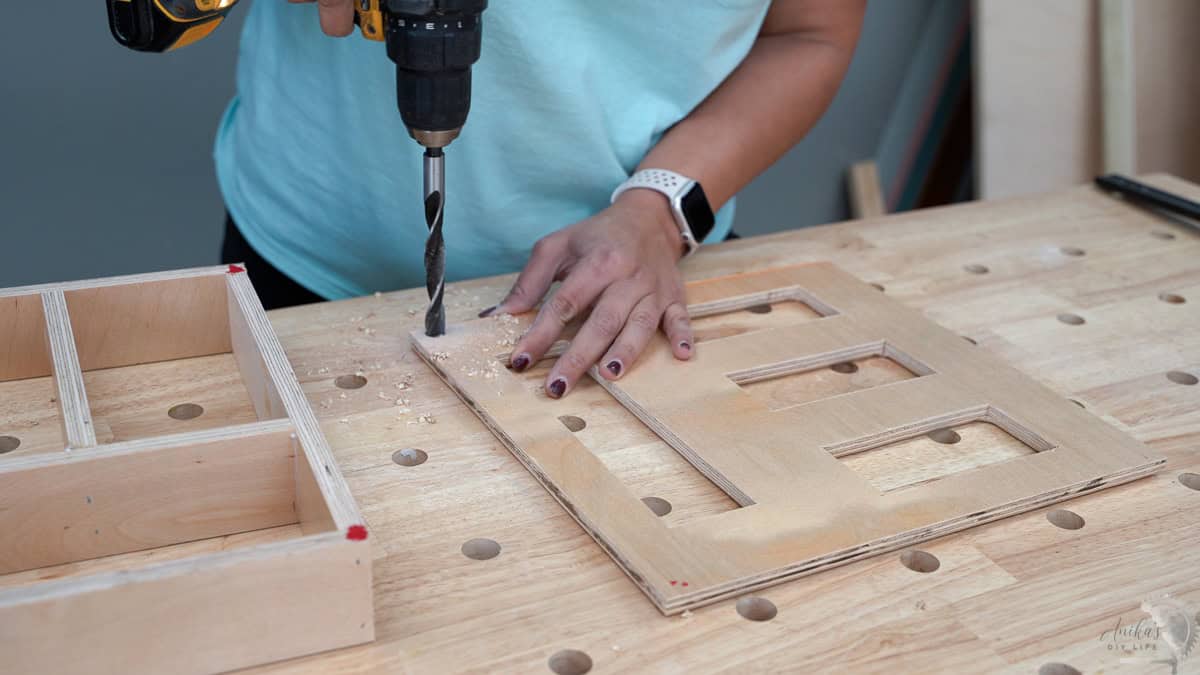 Making small pockets for the magnets in the lid