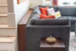 How To Build A Sofa Table With Charging And Storage - Anika's DIY Life