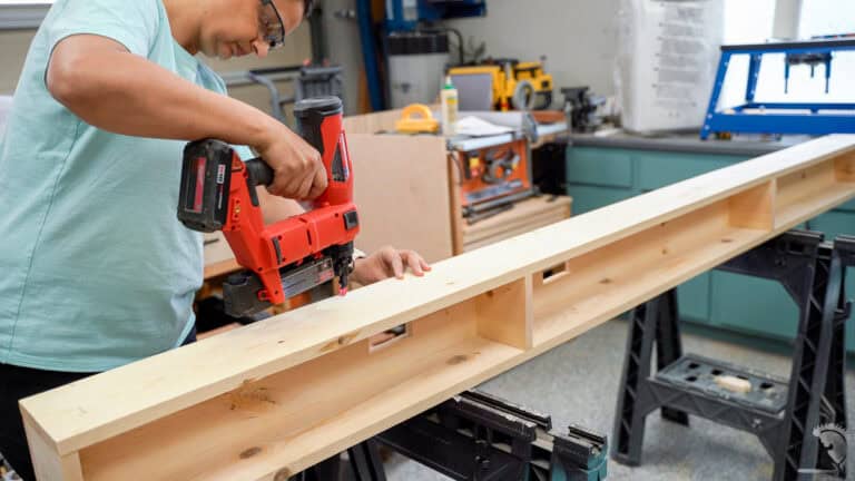 How To Build A Sofa Table With Charging And Storage - Anika's DIY Life