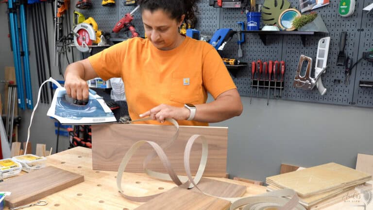How To Build A Sofa Table With Charging And Storage - Anika's DIY Life