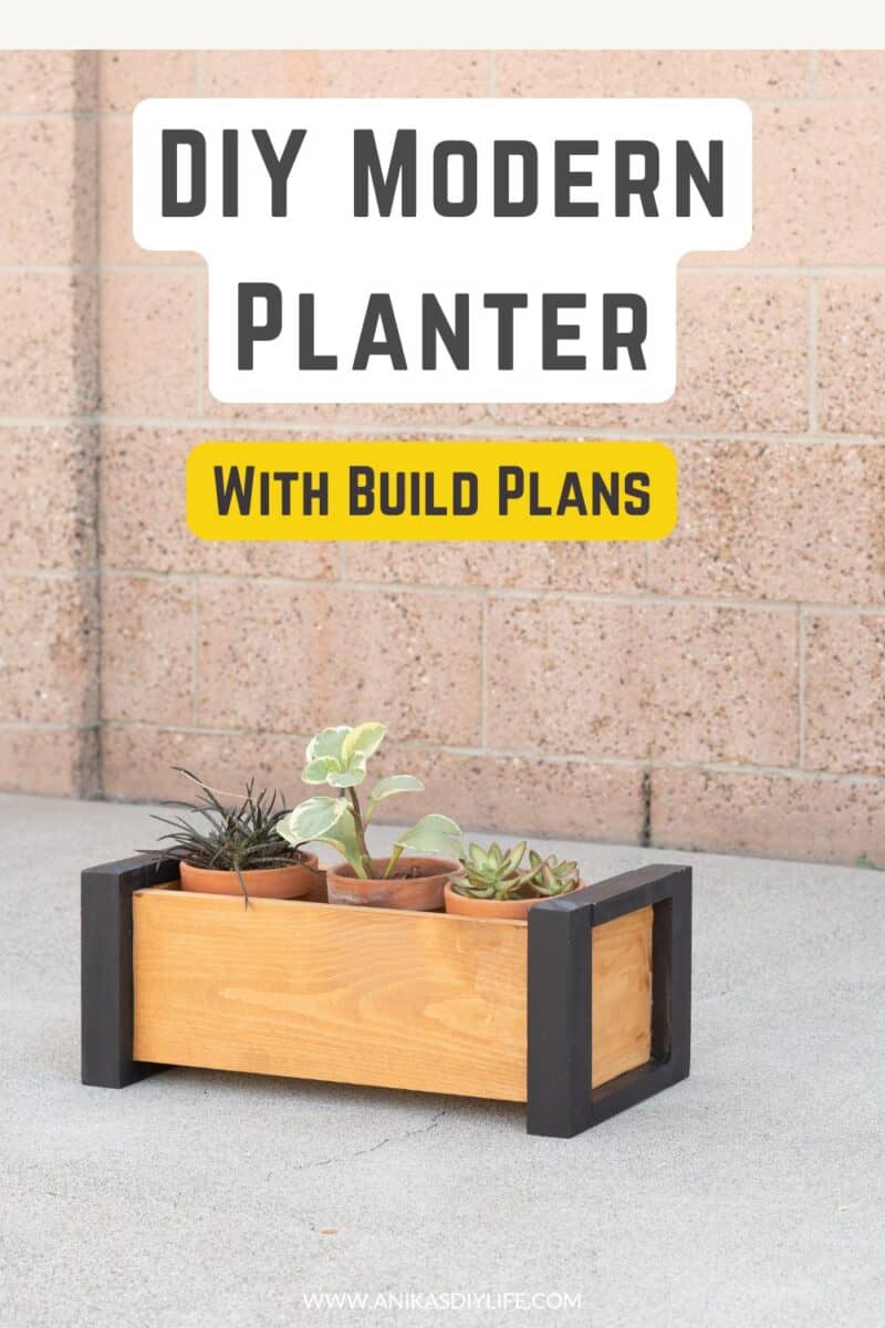 This is so cool! Learn how to build this DIY modern tabletop planter using just a few basic tools! Plans available. This sleek wooden planter is beginner-friendly and perfect as a centerpiece or indoor plant box.