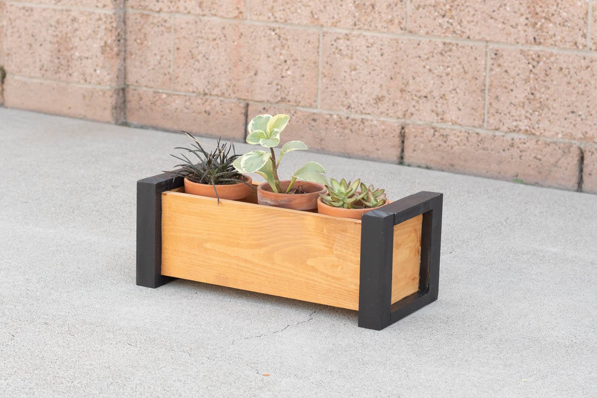 modern tabletop planter box