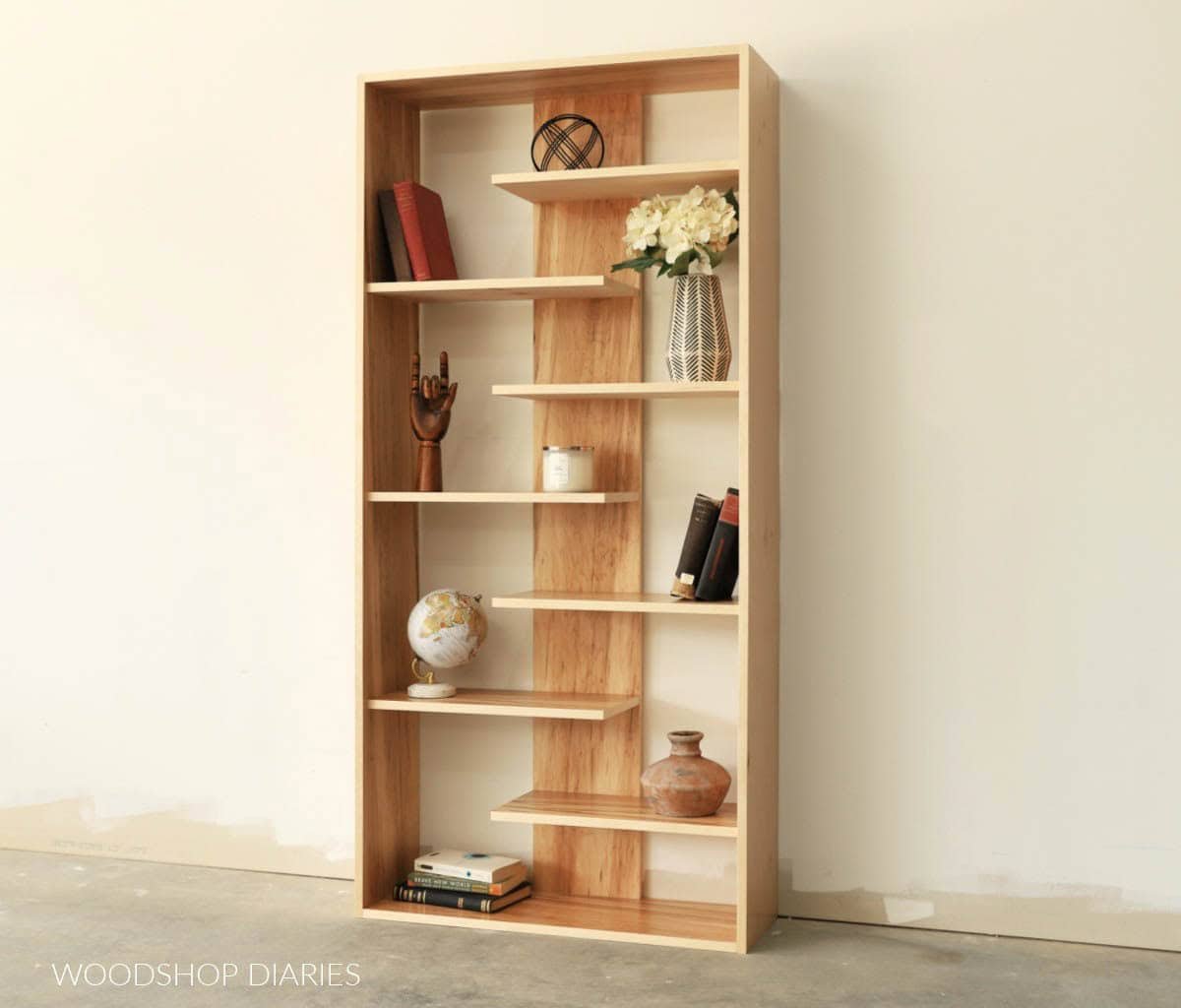 DIY bookcase idea made with plywood