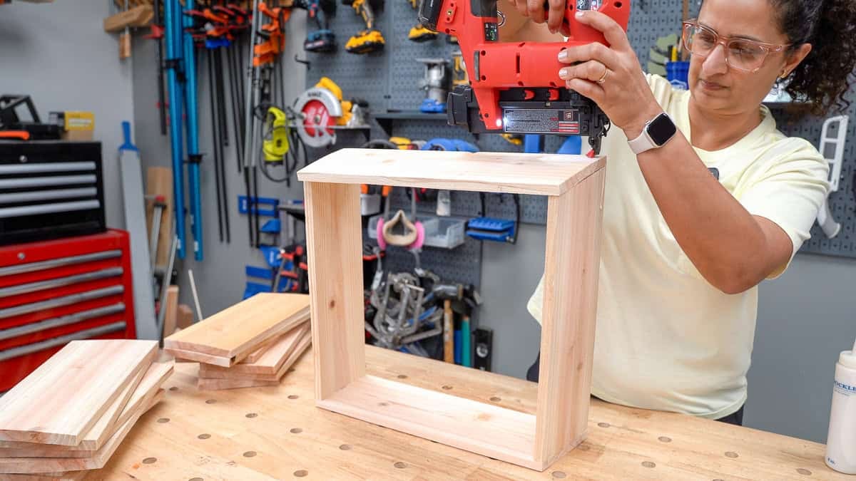 Building the boxes for the cedar planter