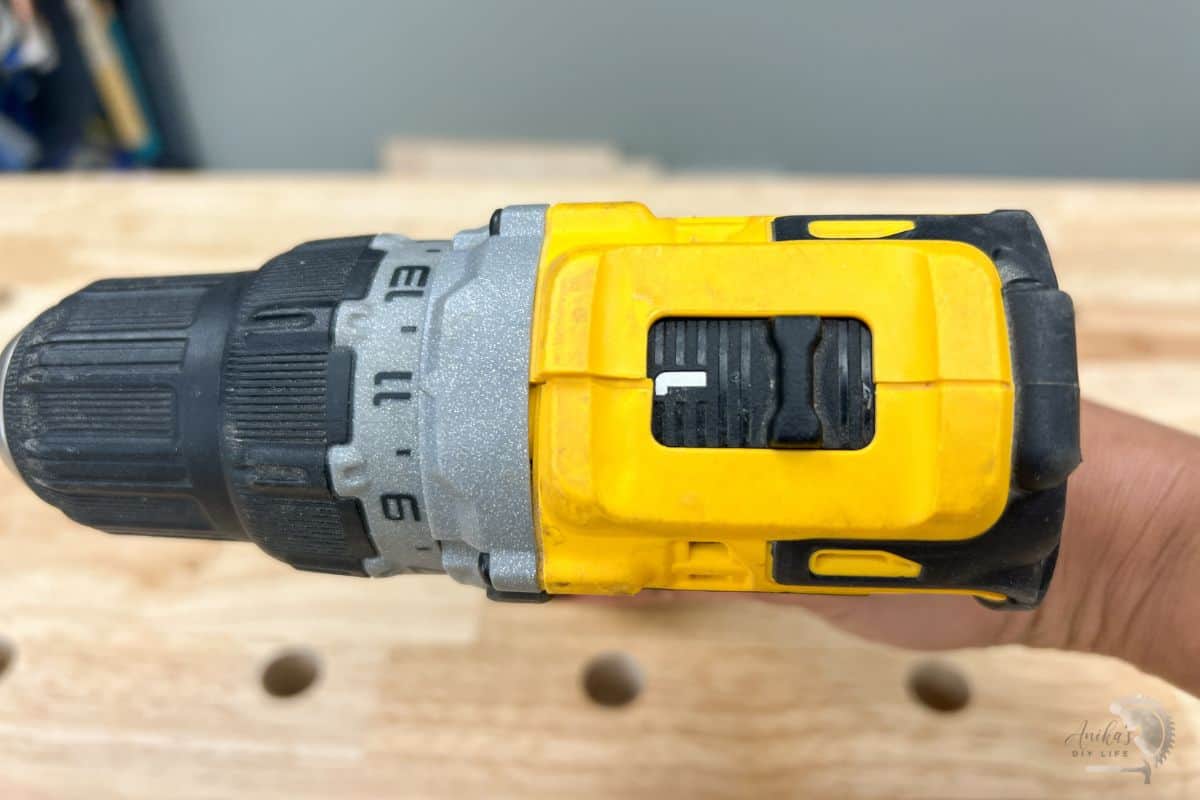 The numbers on the drill used to pick the speed